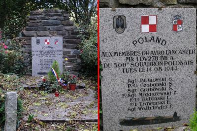 BUJNOWSKI Stanislaw
- 37 ans -
Né 13.11.1906 Czarnow Kielce
Décès 14.08.1944 Pont d'Ouilly (14)
Matricule 784014
Polish Air Force
300ème Escadron Mazowieckie
Sergent
Les sept militaires ont péri
Crash Avro Lancaster DV 278 a décollé de Faldingworth (GB) pour un bombardement sur Falaise (14)
L'avion a été touché par l'incendie d'Anti Aircaft et s'est écrasé à Le Plessis-Grimoult (14) où une stèle fut inaugurée le 23.06.2009
Tombe 7 - Rang D - Carré VIII
copyright photo Piotr Packowski
copyright Frania
